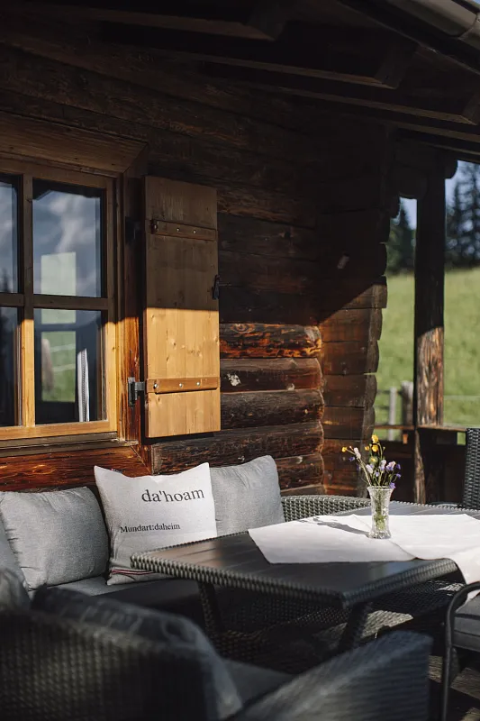 Alm Chalet Grittlmühle Außenansicht