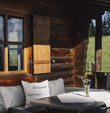 Alm Chalet Grittlmühle Außenansicht