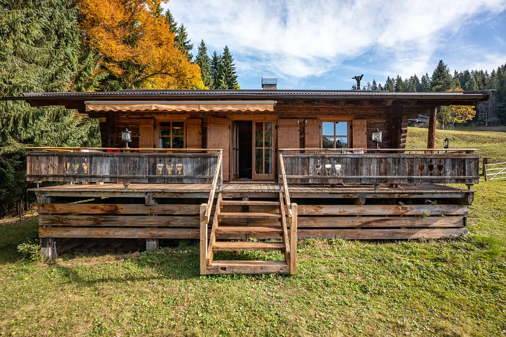 Alm Chalet Grittlmühle Außenansicht