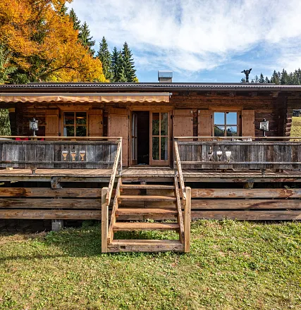 Alm Chalet Grittlmühle Außenansicht