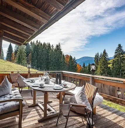 Alm Chalet Grittlmühle Außenansicht